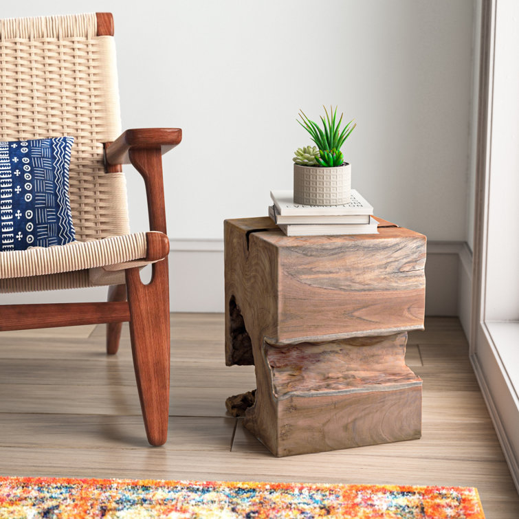 Joss & Main Albina Solid Wood Block End Table & Reviews Wayfair.ca